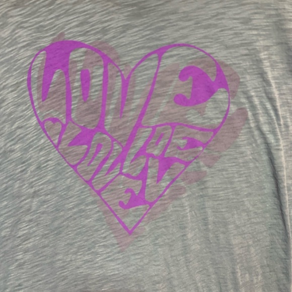 Free people blue love T-shirt size extra small, but is oversized - Picture 2 of 8